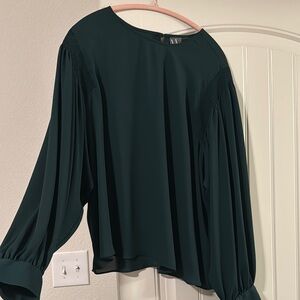 Worthington Deep Teal Long-Sleeve Blouse